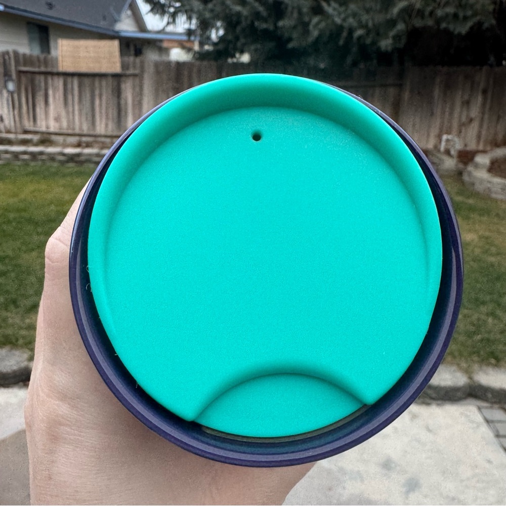 Starbucks Fall 2020 Navy Iridescent Double Wall Ceramic Tumbler 12 oz Coffee Mug - Picture 9 of 13